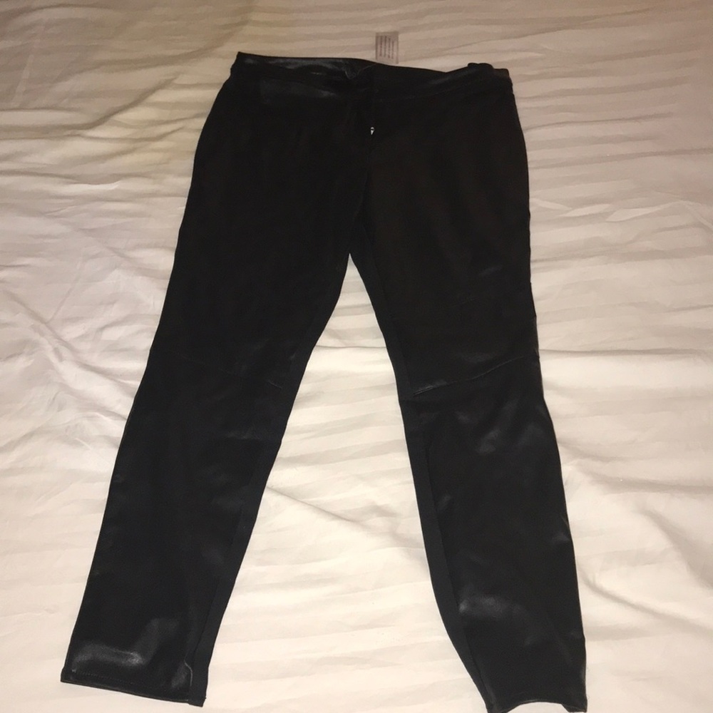 HSN Nene Leakes Faux leather black leggings